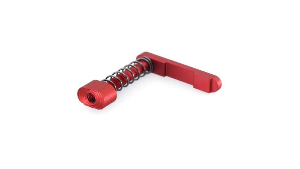 JE Machine Tech AR Magazine Release Assembly, Red, TS-ARMRA2R