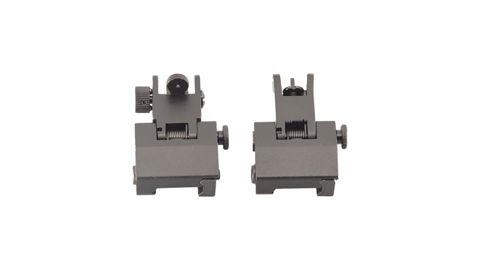 JE Machine Tech 45 Degree Offset Fixed Front and Rear Sight, Black, TS-PS7B-AL