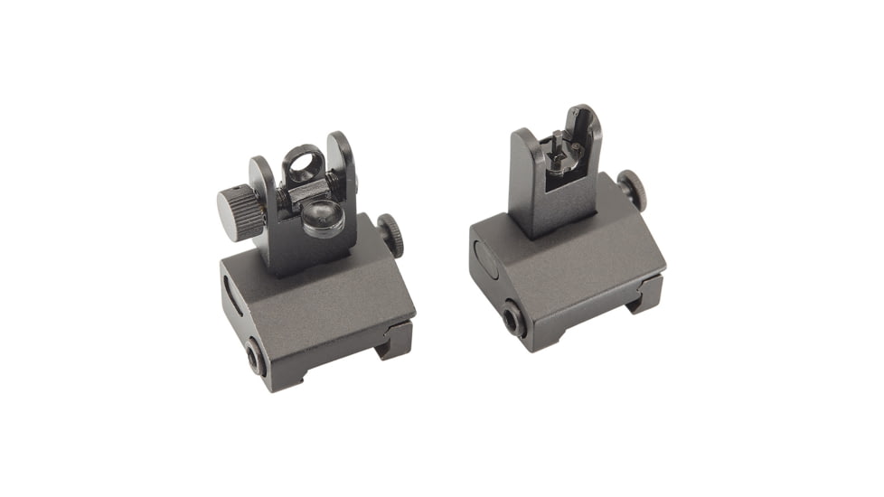 JE Machine Tech 45 Degree Offset Fixed Front and Rear Sight, Black, TS-PS7B-AL
