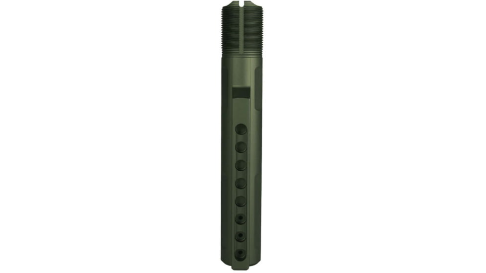 JE Machine Tech AR15/M4 .223 MIL-SPEC Adjustable Short Contour Machining Fluted Buffer Tube, 8 Position 3 Drain Hole, OD Green, PS-BTMS2OD