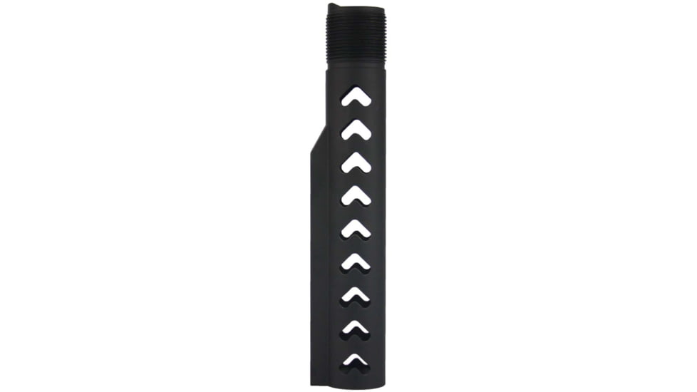 JE Machine Tech DPMS Platform MIL-SPEC Skeletonized Buffer Tube, Arrow Pattern, Black, PS-BTM3