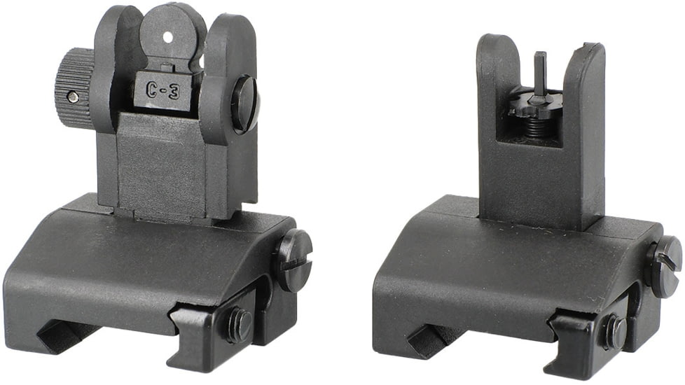 JE Machine Tech AR-15/M4/M16 Flip-Up Polymer Front and Rear Sight Set