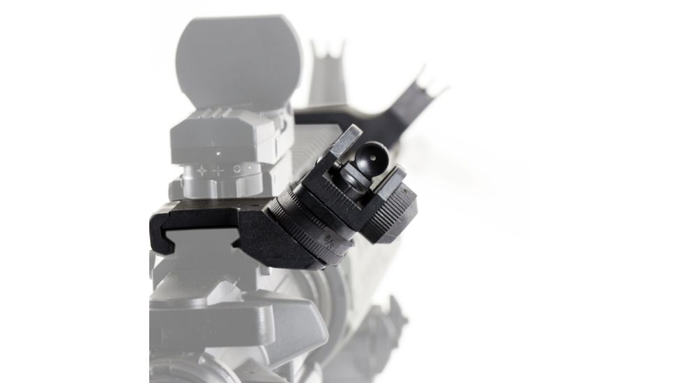 JE Machine Tech Offset Iron Sight Set, AR-15, Fixed, 45 degrees, 1 Pair, Black, TS-PS8B