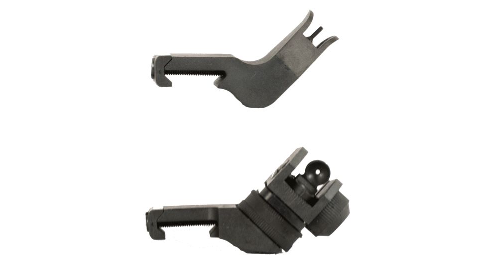 JE Machine Tech Offset Iron Sight Set, AR-15, Fixed, 45 degrees, 1 Pair, Black, TS-PS8B