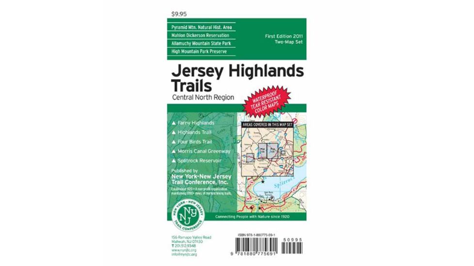 Jersey Highland Trails, Central North Region, Publisher - Ny/nj Trail Confrnce