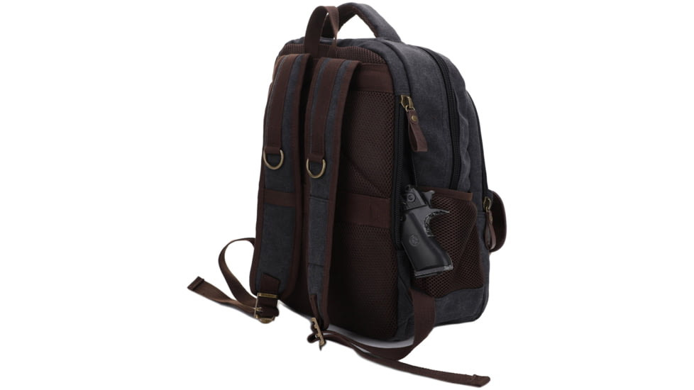 Jessie &amp; James Alpine Canvas Concealed Carry Backpack, Black, SMC52103R1 BK