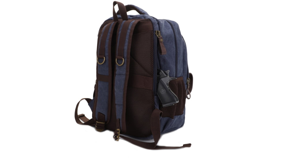 Jessie &amp; James Alpine Canvas Concealed Carry Backpack, Navy, SMC52103R1 NV