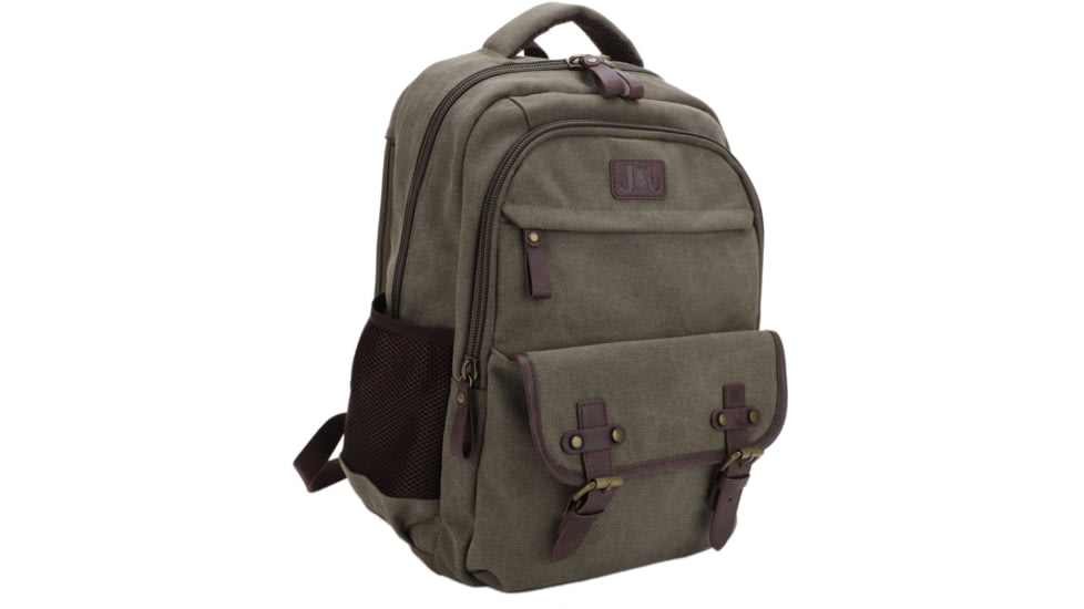 Jessie &amp; James Alpine Canvas Concealed Carry Backpack, Olive, SMC52103R1 OL