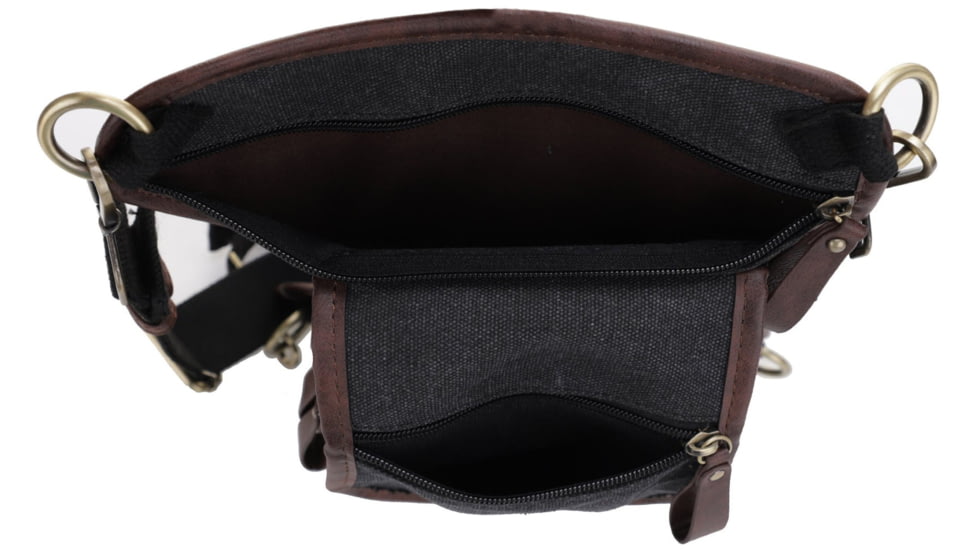 Jessie &amp; James Cougar Canvas Concealed Carry Waist and Leg Bag, Black, SMC52104R1 BK