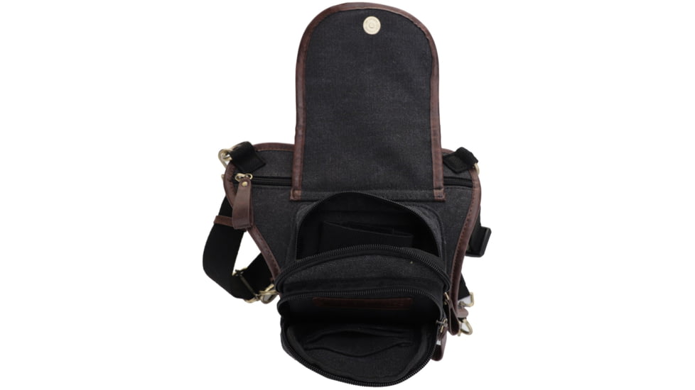 Jessie &amp; James Cougar Canvas Concealed Carry Waist and Leg Bag, Black, SMC52104R1 BK
