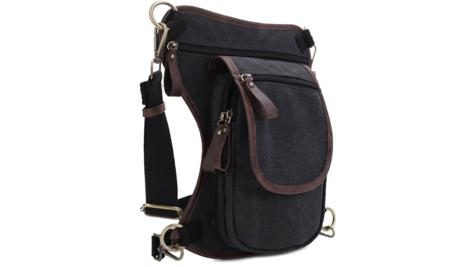 Jessie &amp; James Cougar Canvas Concealed Carry Waist and Leg Bag, Black, SMC52104R1 BK