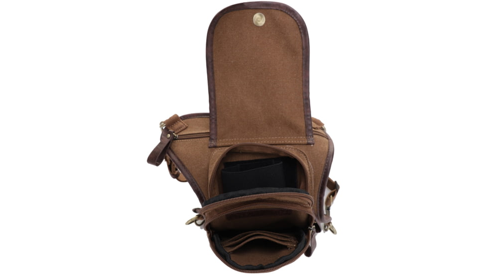 Jessie &amp; James Cougar Canvas Concealed Carry Waist and Leg Bag, Brown, SMC52104R1 BR