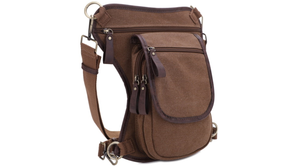 Jessie &amp; James Cougar Canvas Concealed Carry Waist and Leg Bag, Brown, SMC52104R1 BR