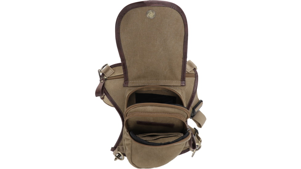 Jessie &amp; James Cougar Canvas Concealed Carry Waist and Leg Bag, Khaki, SMC52104R1 KH