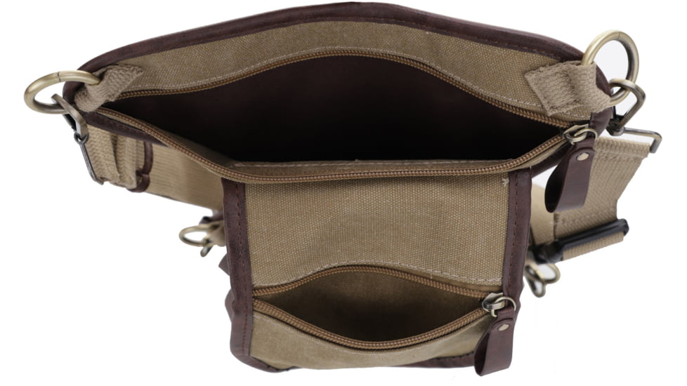 Jessie &amp; James Cougar Canvas Concealed Carry Waist and Leg Bag, Khaki, SMC52104R1 KH