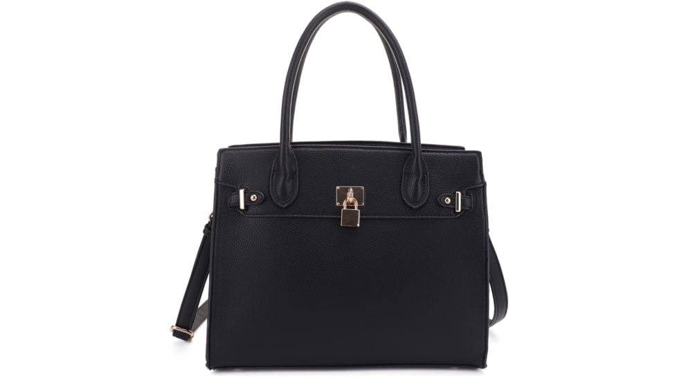 Jessie &amp; James Evelyn Concealed Carry Satchel Handbag, Black, SMC1309LK BK