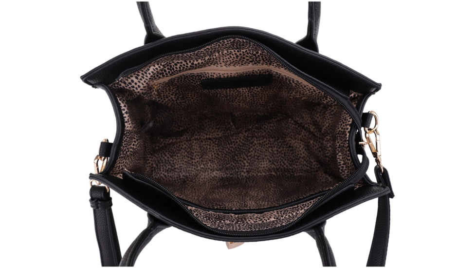 Jessie &amp; James Evelyn Concealed Carry Satchel Handbag, Black, SMC1309LK BK