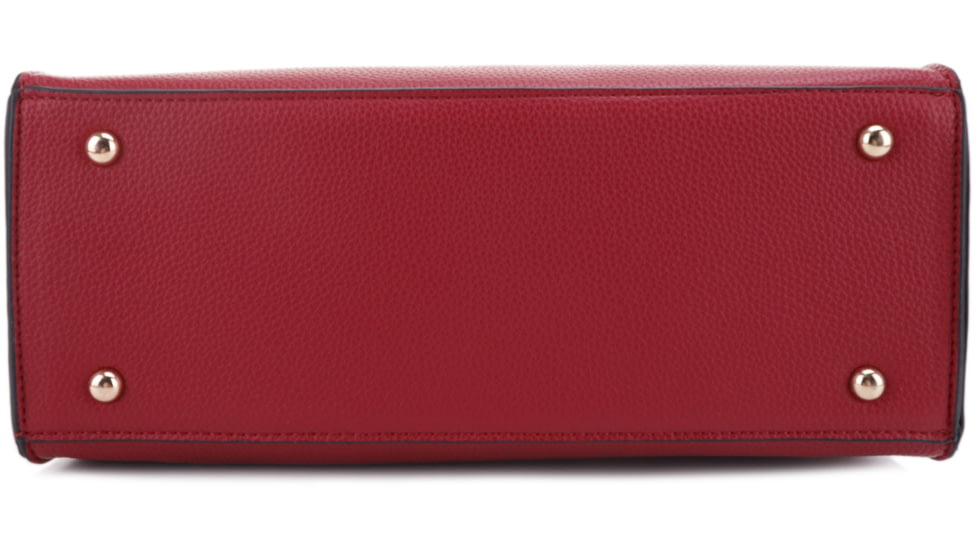 Jessie &amp; James Evelyn Concealed Carry Satchel Handbag, Burgandy, SMC1309LK BD