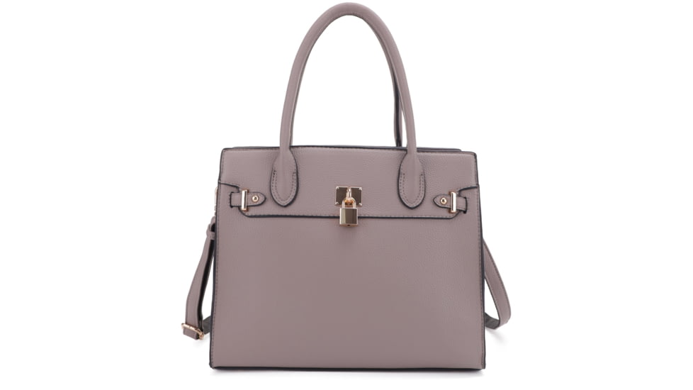 Jessie &amp; James Evelyn Concealed Carry Satchel Handbag, Taupe, SMC1309LK TP