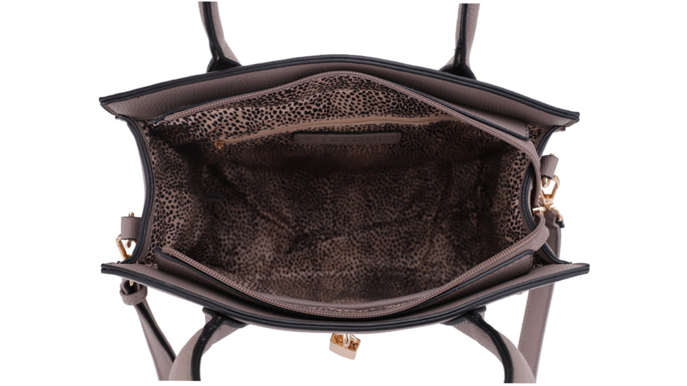 Jessie &amp; James Evelyn Concealed Carry Satchel Handbag, Taupe, SMC1309LK TP