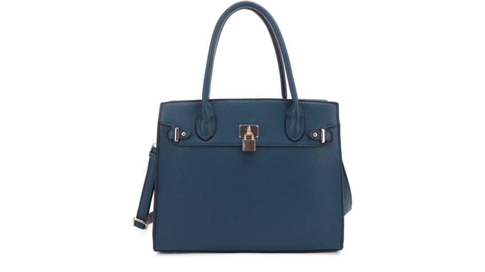 Jessie &amp; James Evelyn Concealed Carry Satchel Handbag, Teal, SMC1309LK TL