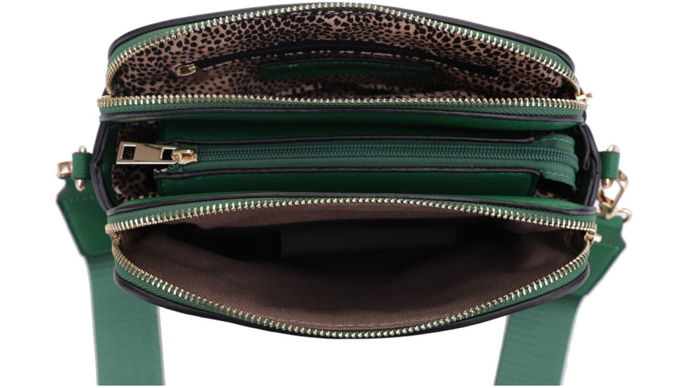 Jessie &amp; James Suzie Compact Concealed Carry Crossbody Bag, Kelly Green, SMC95832AZ KGN