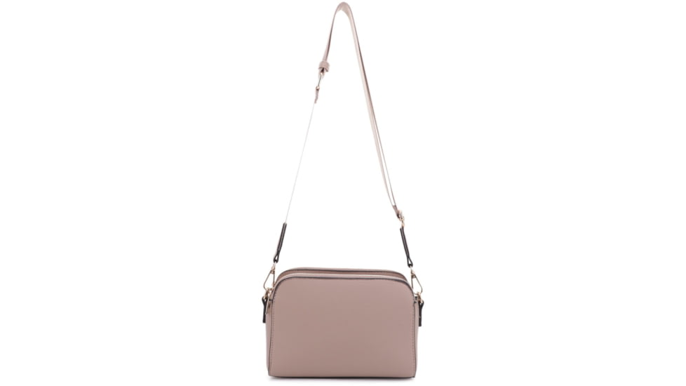 Jessie &amp; James Suzie Compact Concealed Carry Crossbody Bag, Taupe, SMC95832AZ TP