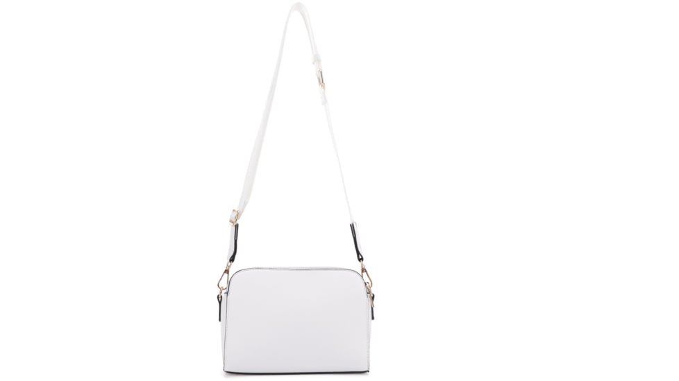 Jessie &amp; James Suzie Compact Concealed Carry Crossbody Bag, White, SMC95832AZ WT