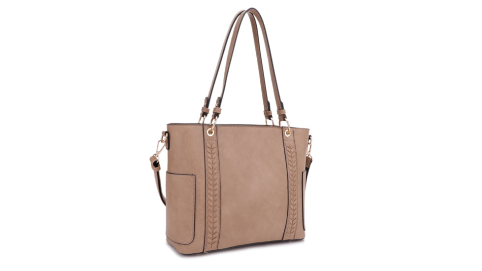 Jessie &amp; James Austin Concealed Carry Tote Bag CCW Handbag, Taupe, DMC31312 TP