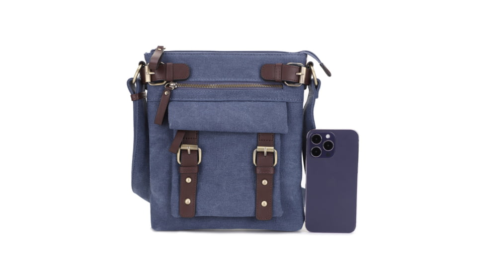 Jessie &amp; James Bailey CCW Canvas Crossbody Bag, Blue, SMC98535L BL