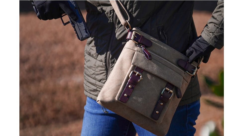 Jessie &amp; James Bailey CCW Canvas Crossbody Bag, Blue, SMC98535L BL