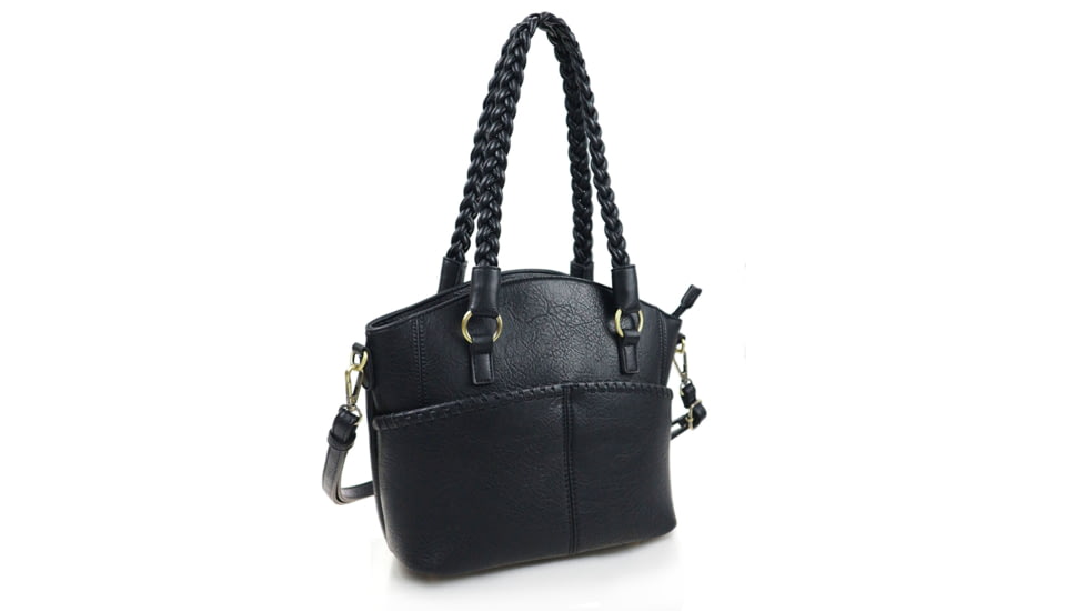 Jessie &amp; James Bella Concealed Carry Tote CCW Handbag, Black, DSC31188LK BK