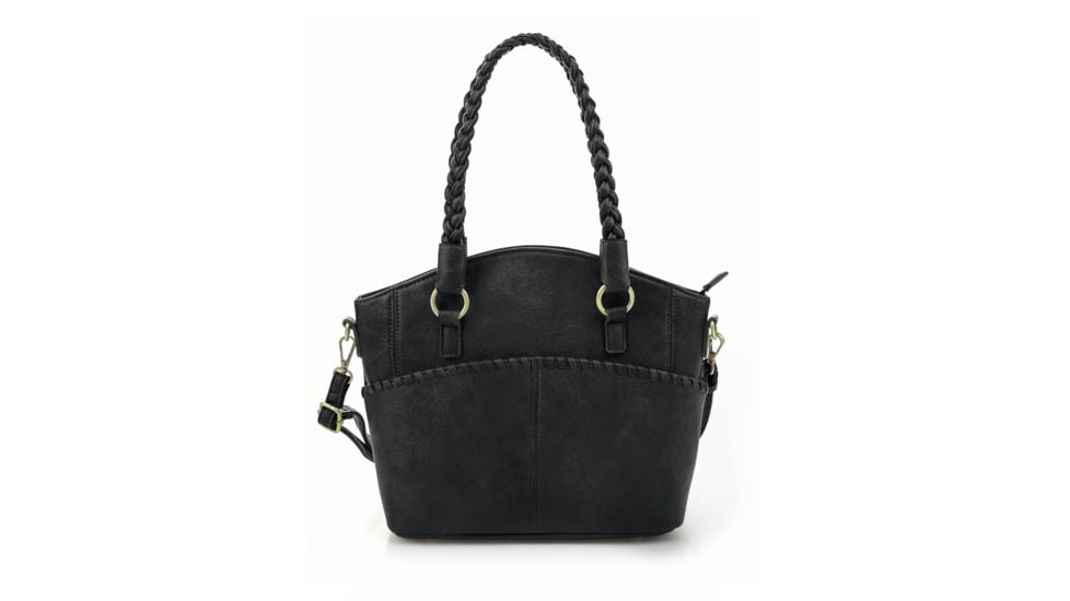 Jessie &amp; James Bella Concealed Carry Tote CCW Handbag, Black, DSC31188LK BK