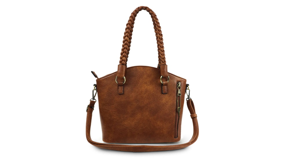 Jessie &amp; James Bella Concealed Carry Tote CCW Handbag, Brown, DSC31188LK BR