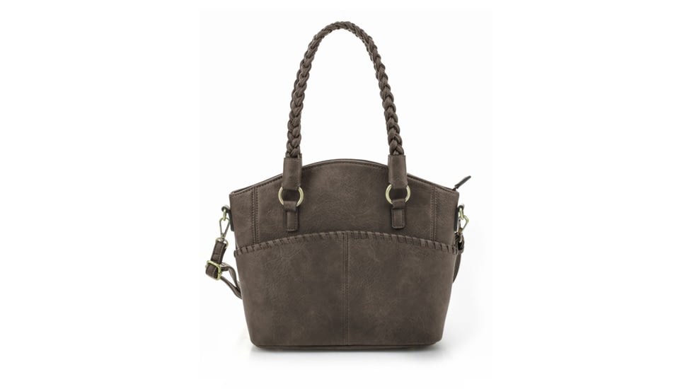 Jessie &amp; James Bella Concealed Carry Tote CCW Handbag, Smoke Grey, DSC31188LK SGY