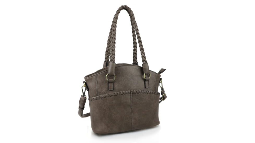 Jessie &amp; James Bella Concealed Carry Tote CCW Handbag, Smoke Grey, DSC31188LK SGY