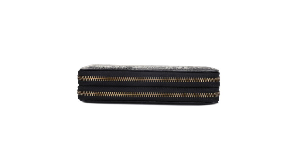 Jessie &amp; James Filly Tooled Wallet, Black, SM52131 BK/BK