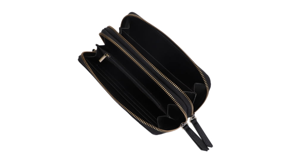 Jessie &amp; James Filly Tooled Wallet, Black, SM52131 BK/BK