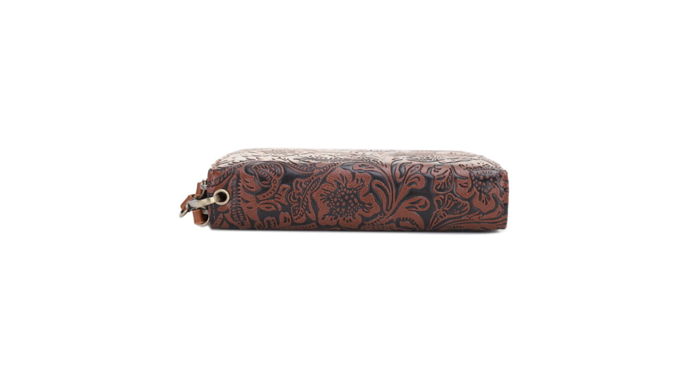 Jessie &amp; James Filly Tooled Wallet, Brown, SM52131 LBR/BR