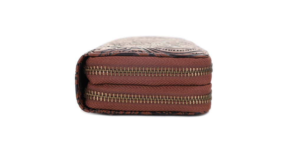 Jessie &amp; James Filly Tooled Wallet, Brown, SM52131 LBR/BR