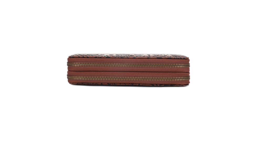Jessie &amp; James Filly Tooled Wallet, Brown, SM52131 LBR/BR