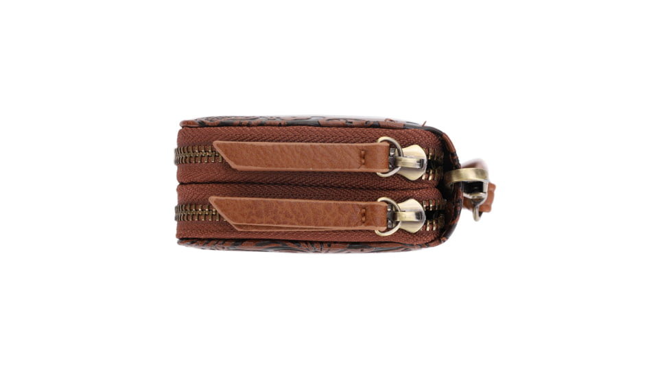 Jessie &amp; James Filly Tooled Wallet, Brown, SM52131 LBR/BR
