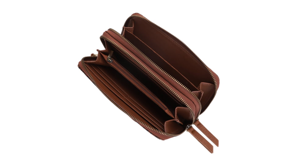 Jessie &amp; James Filly Tooled Wallet, Brown, SM52131 LBR/BR