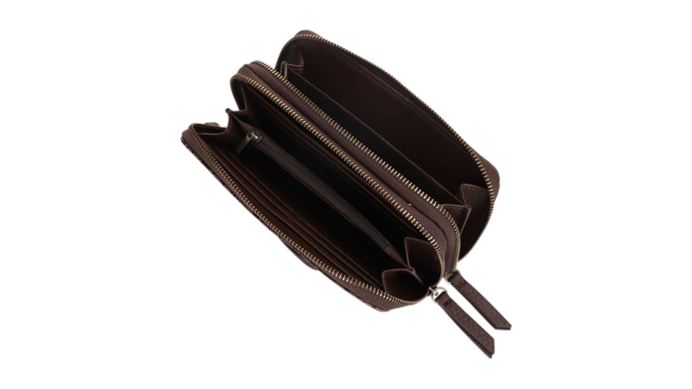 Jessie &amp; James Filly Tooled Wallet, Coffee, SM52131 CF/CF