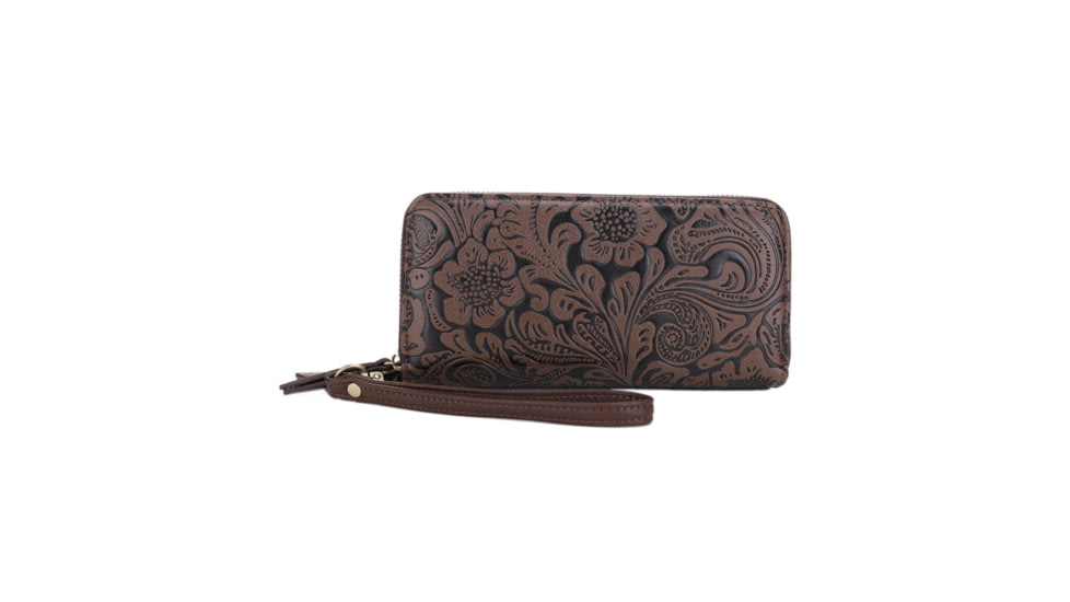 Jessie &amp; James Filly Tooled Wallet, Coffee, SM52131 CF/CF