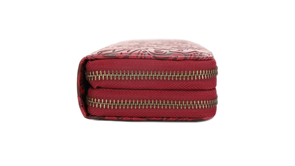 Jessie &amp; James Filly Tooled Wallet, Red, SM52131 RD/RD