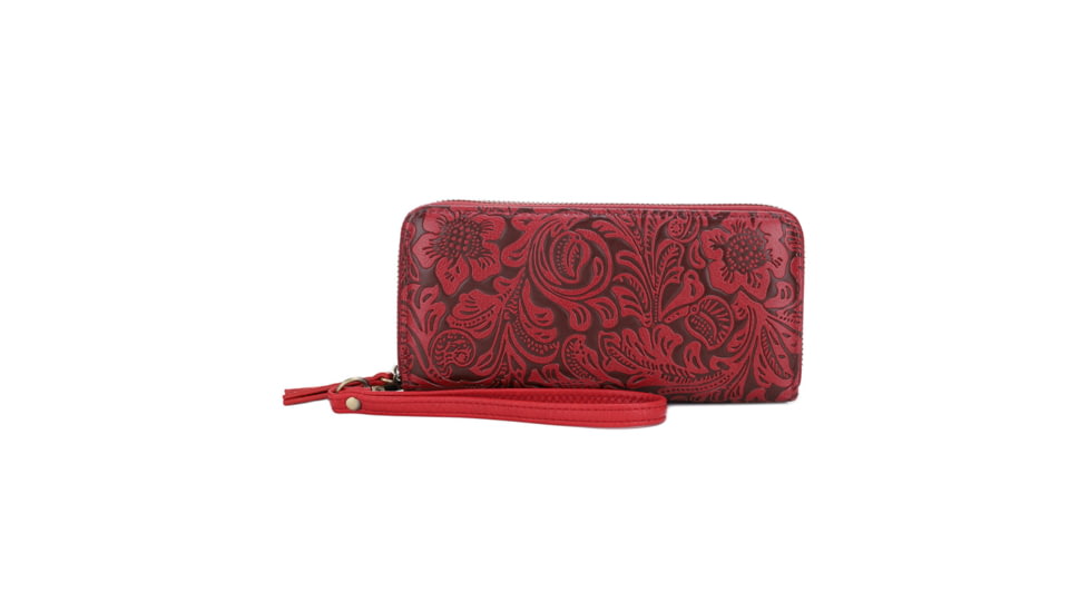 Jessie &amp; James Filly Tooled Wallet, Red, SM52131 RD/RD