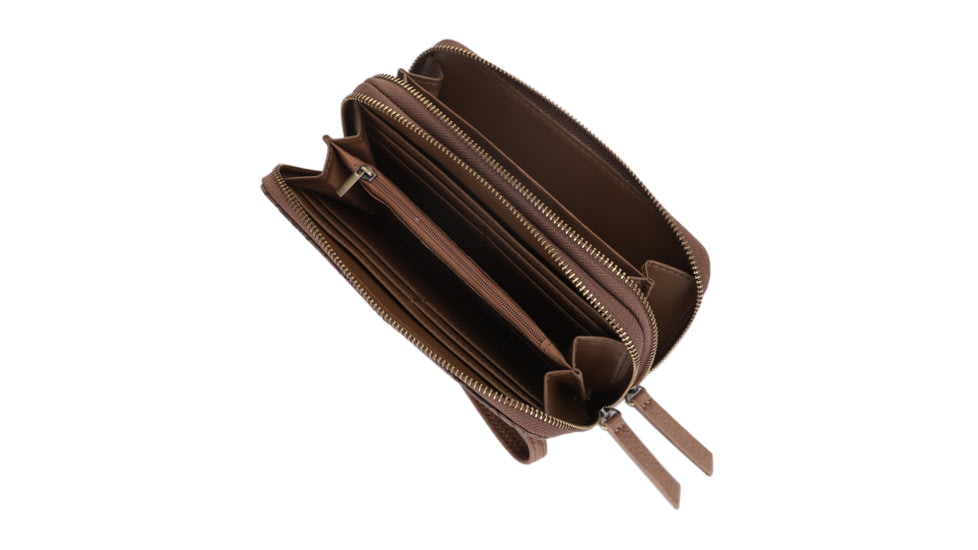 Jessie &amp; James Filly Tooled Wallet, Taupe, SM52131 TP/TP