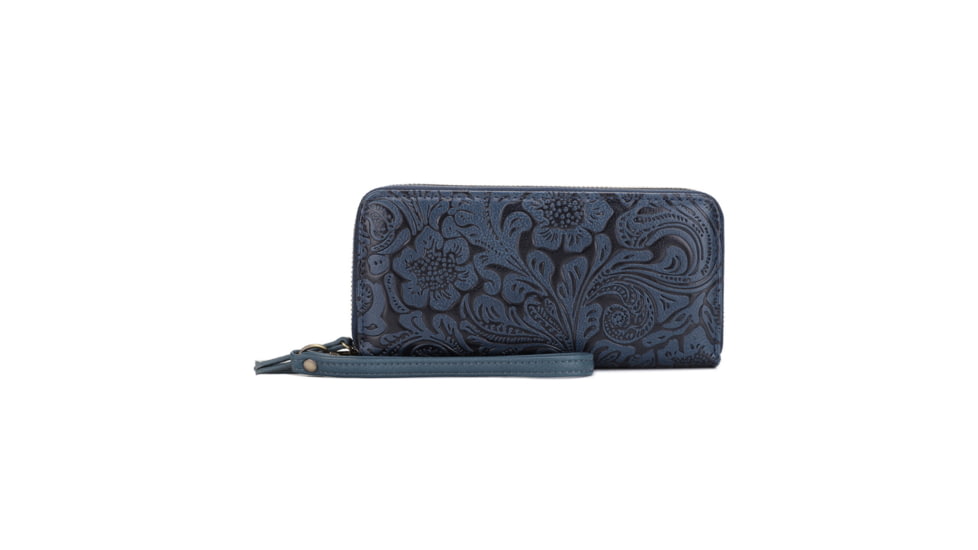 Jessie &amp; James Filly Tooled Wallet, Teal, SM52131 TL/TL
