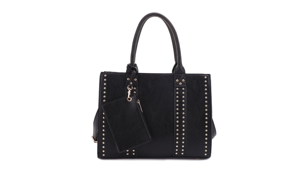 Jessie &amp; James Kate Concealed Carry Lock and Key Satchel w/Coin Pouch, Black, AMC4032L BK